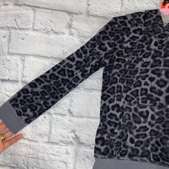 Splendid cheetah print girls hoodie w/front pocket sz 6X - Picture 4 of 7